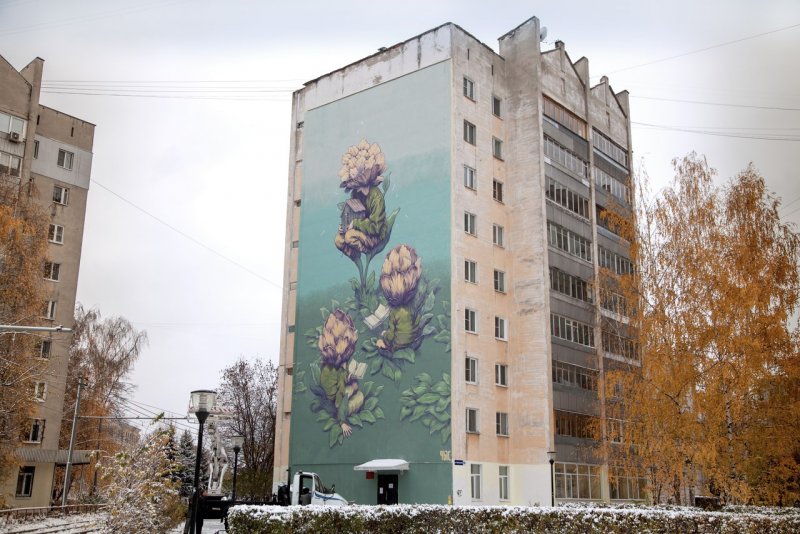 Здание разрисованное в Берлине