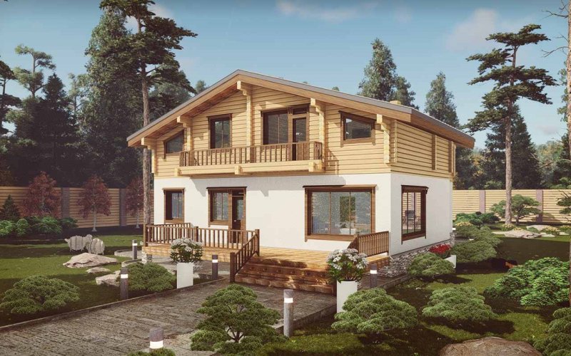 Дом из клееного бруса 140 м2