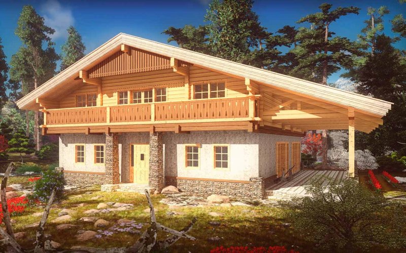 Шале из клеёного бруса 140м2 планировка