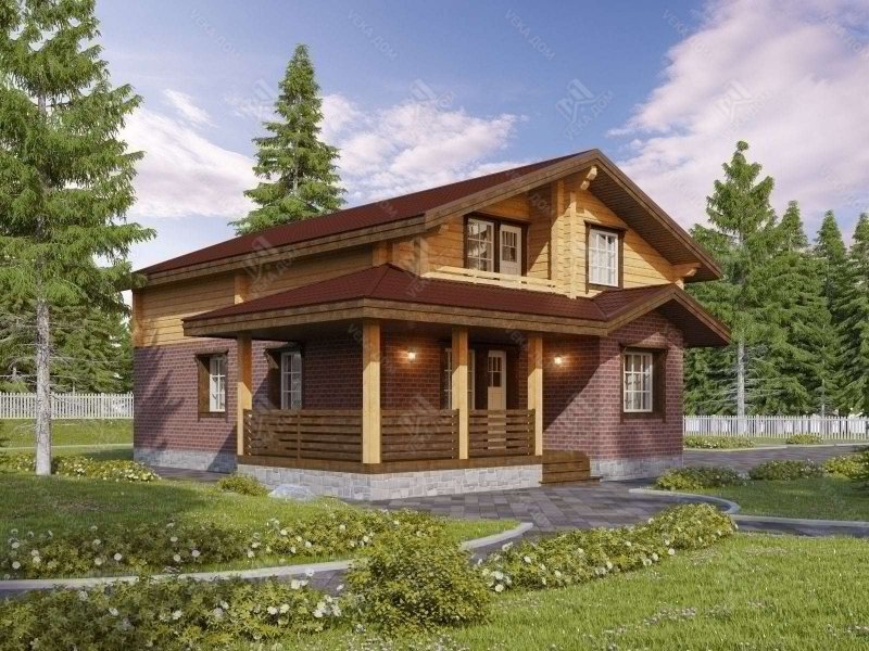 Комбинированные фасады домов