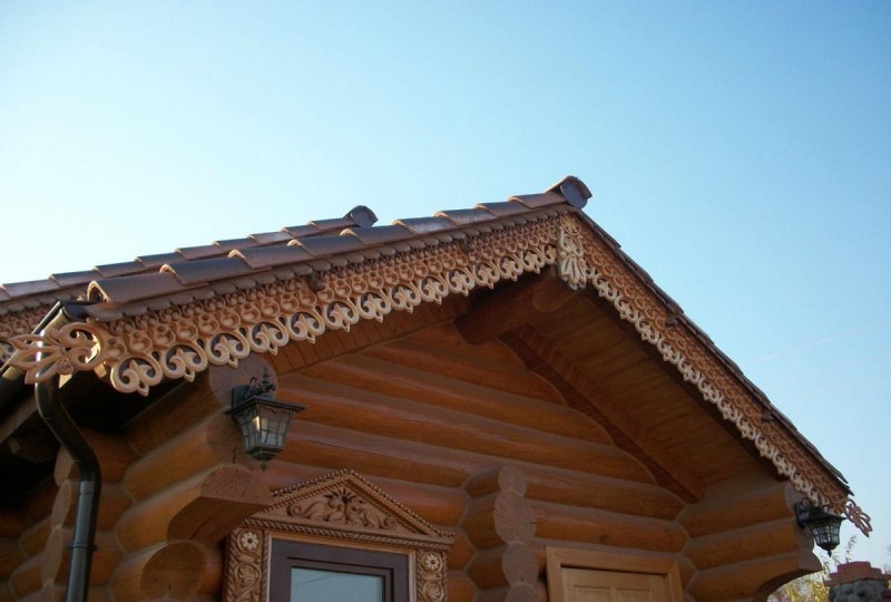 Резные крыши домов