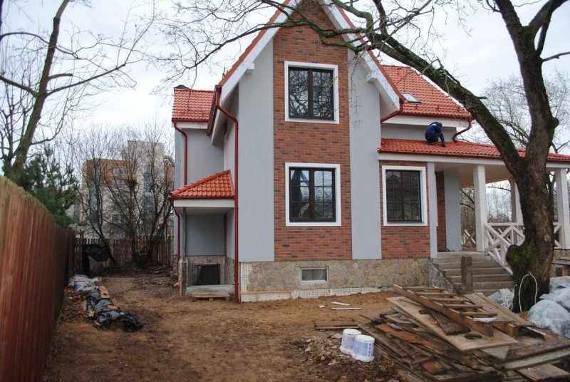 Фасад из газоблока