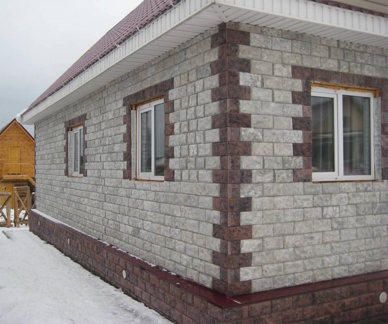 Мокрый фасад дома из газобетона