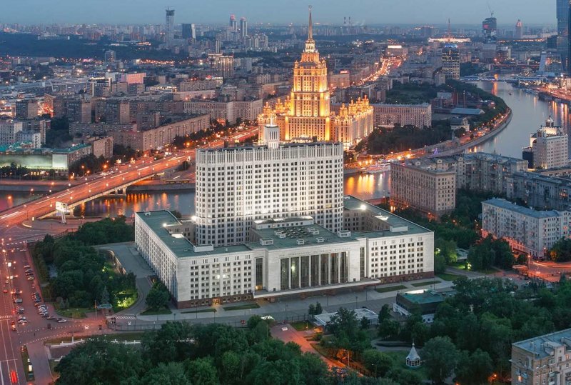 Дом правительства Москвы вид сверху