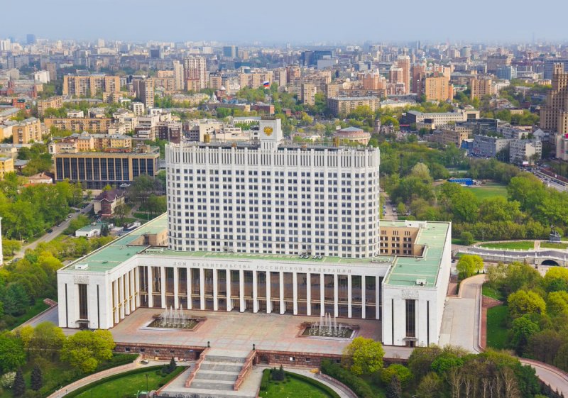 Дом правительства Москвы вид сверху
