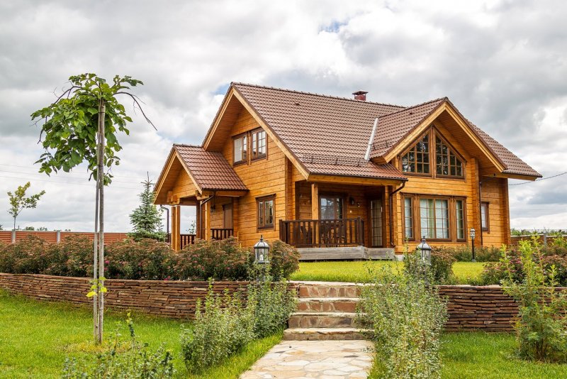 Расцветки домов из бруса