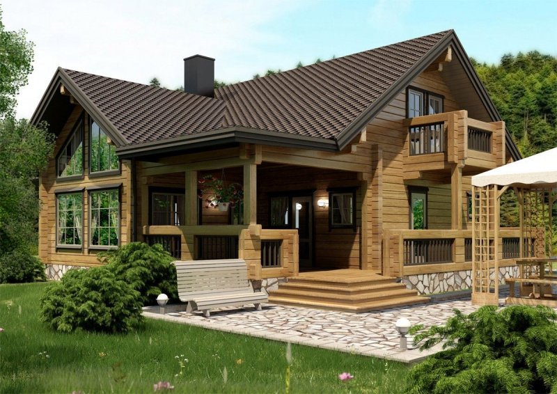 Экохаус дома из клееного бруса
