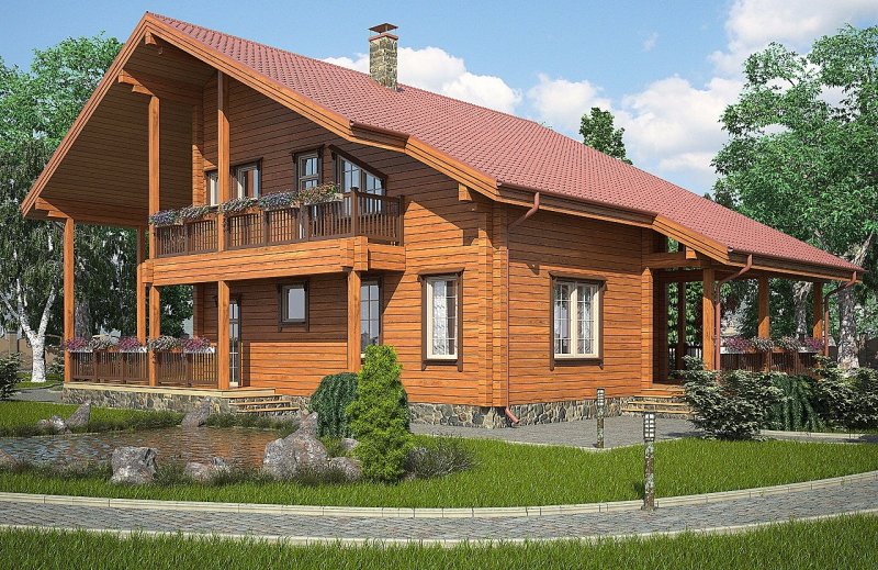 Дом из клееного бруса Лион