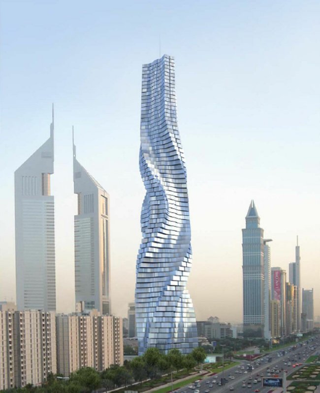 Вращающийся небоскреб. Dynamic Tower. Дубай, ОАЭ
