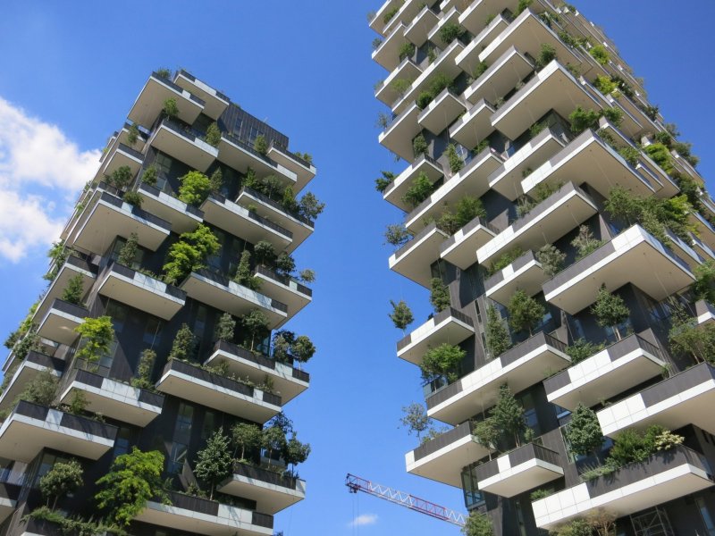 Небоскребы Bosco verticale в Милане
