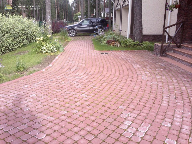 Отмостка из тротуарной плитки