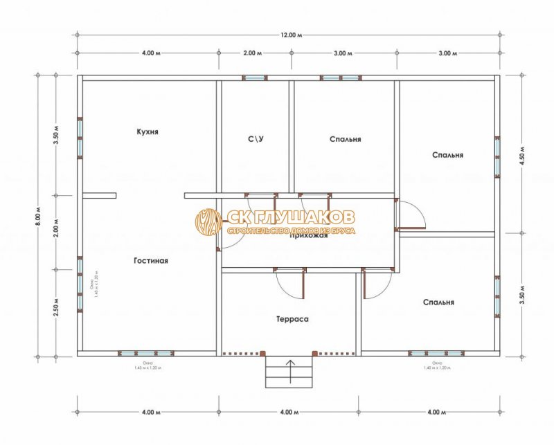 Проект одноэтажный дом 15x18