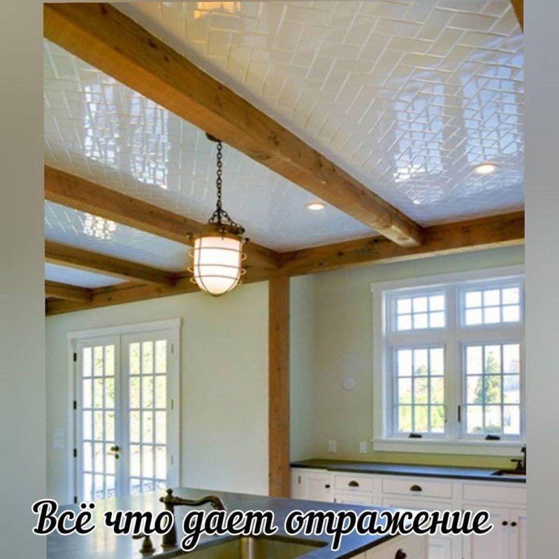 Отделка потолка в частном доме