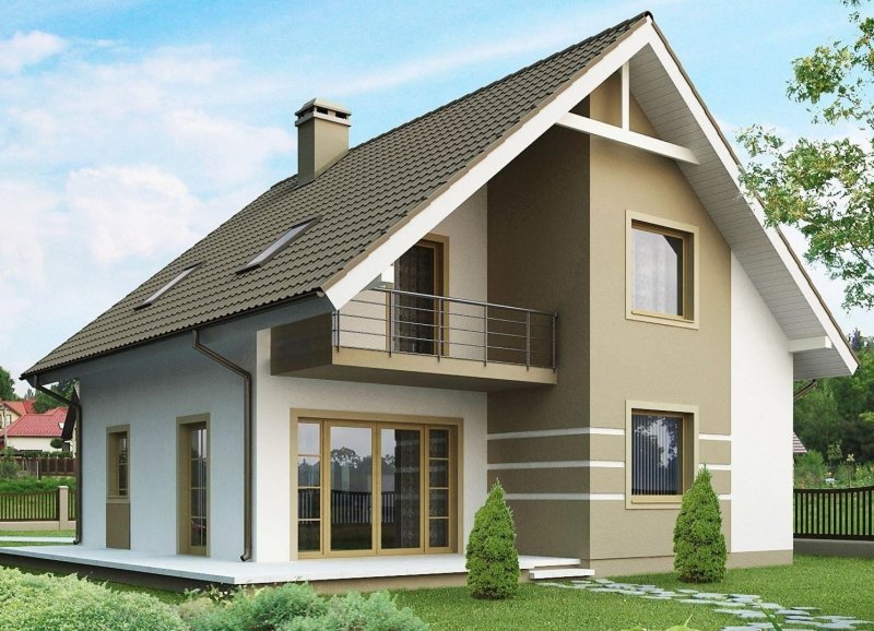 Коттедж с мансардой 130м2 проект