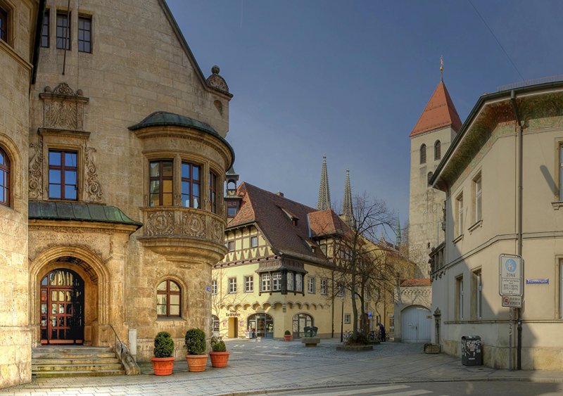 Замки в Регенсбурге Бавария Германия
