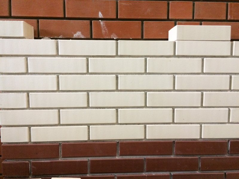 Дом из тёмного и светлого кирпича