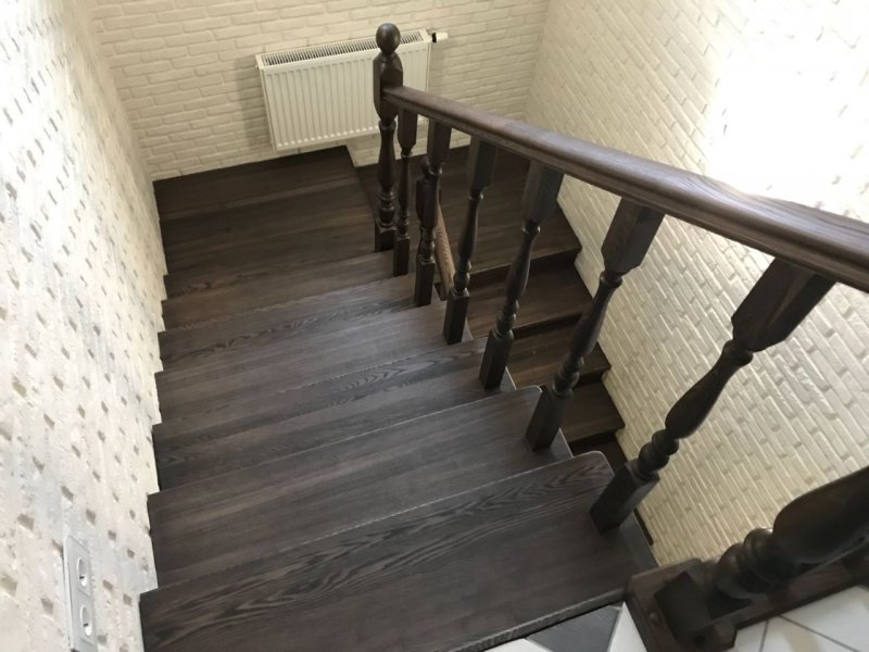 Отделка ступеней бетонной лестницы ламинатом