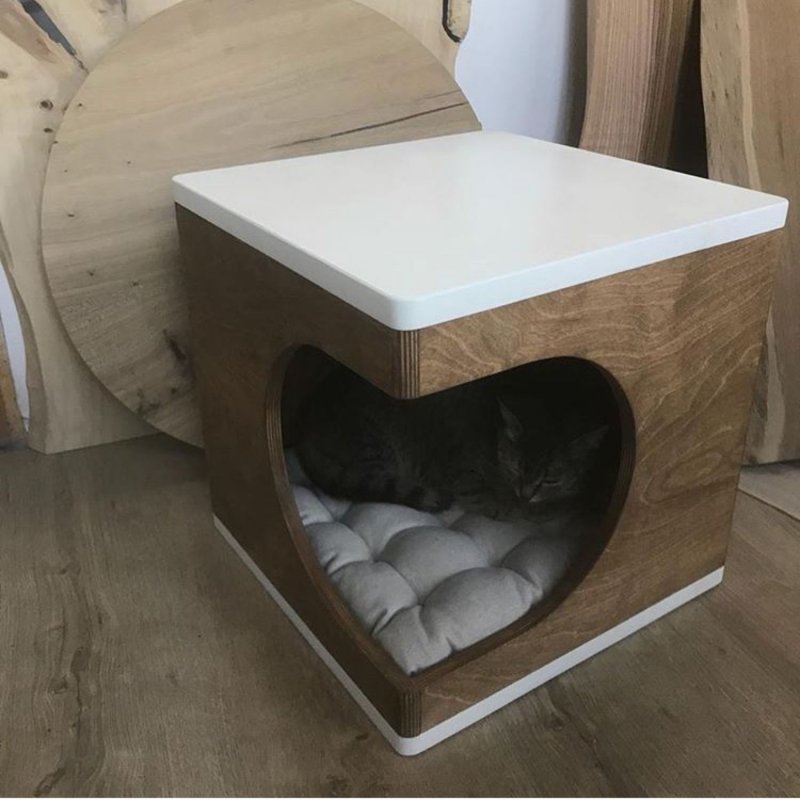 Домик для кошки из фанеры