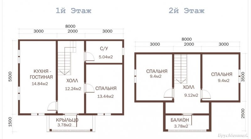Планировка дома 6 на 12
