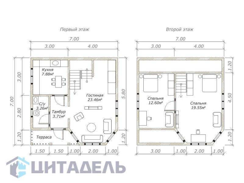 Дом 7 на 8 с мансардой лучшая планировка