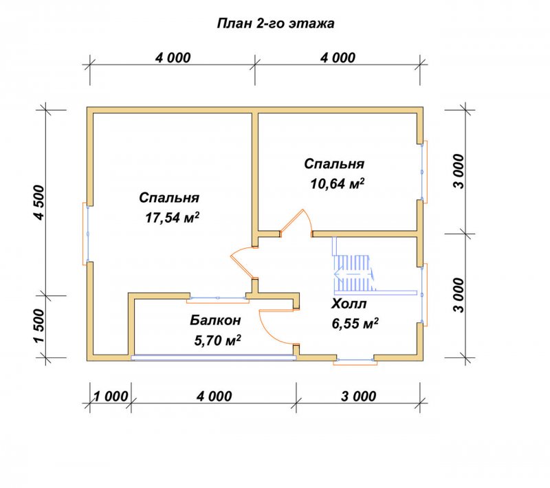 Каркасный дом 7x9 планировки