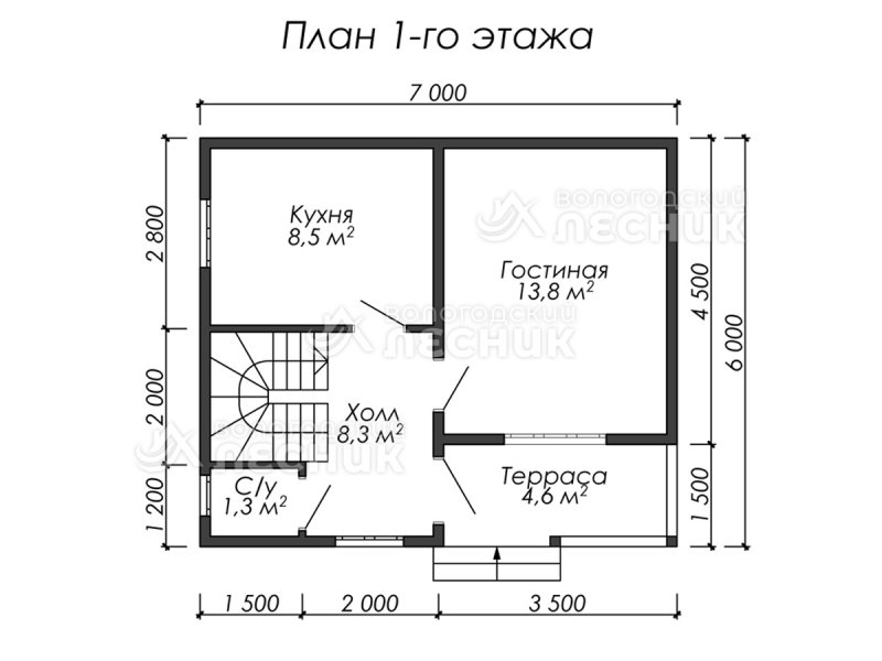 Полутораэтажные дома из бруса проекты и чертежи