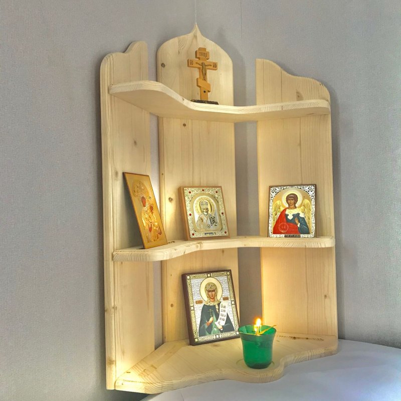 Полочка для икон угловая