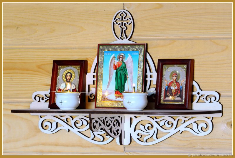 Полки для икон и домашние иконостасы