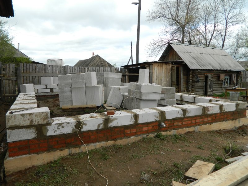 Пристрой из блоков