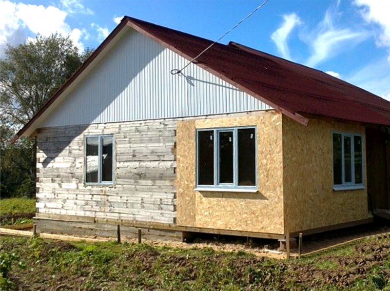 Дом с пристроем из блоков