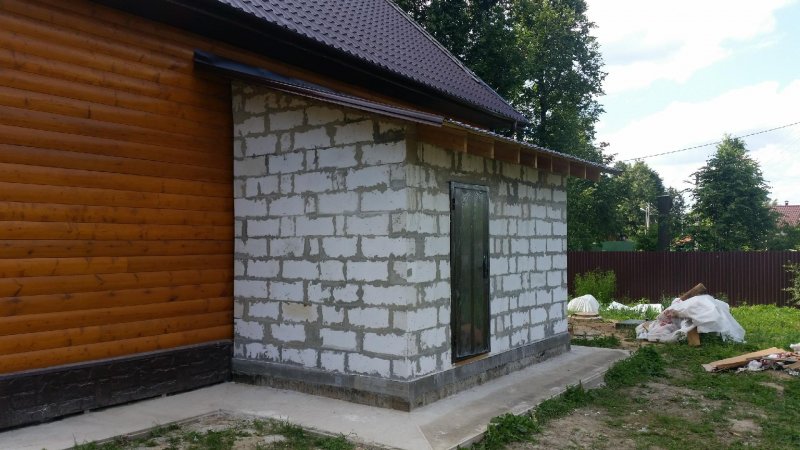 Пристройка из газосиликатных блоков