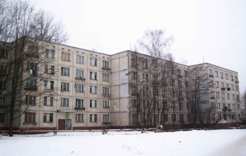 Панельный дом хрущевка