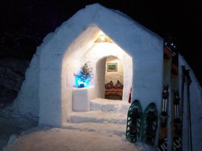 Иглу жилище эскимосов внутри