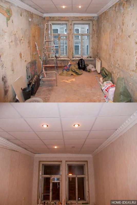 Отделка квартир до и после