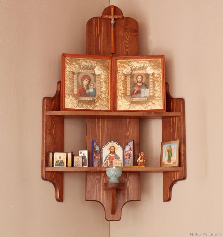 Полочка для икон угловая