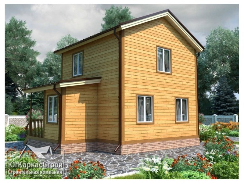 Каркасный дом 6х6 двухэтажный