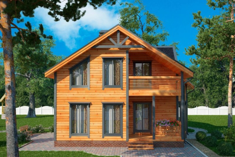 Проекты двухэтажных домов из бруса
