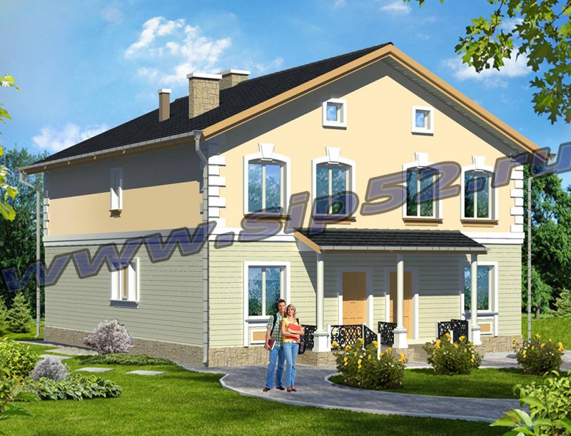 Каркасный дуплекс 160 м2