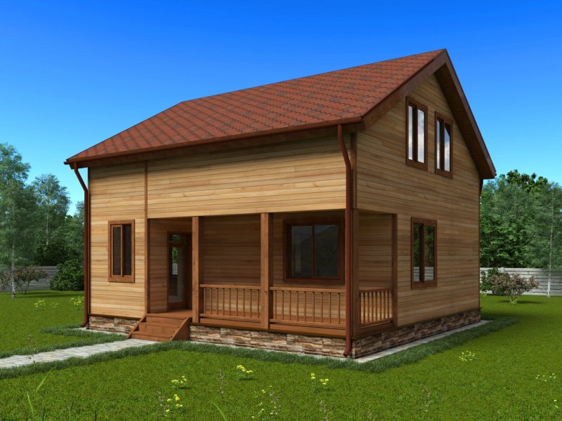 2х этажный каркасный дом