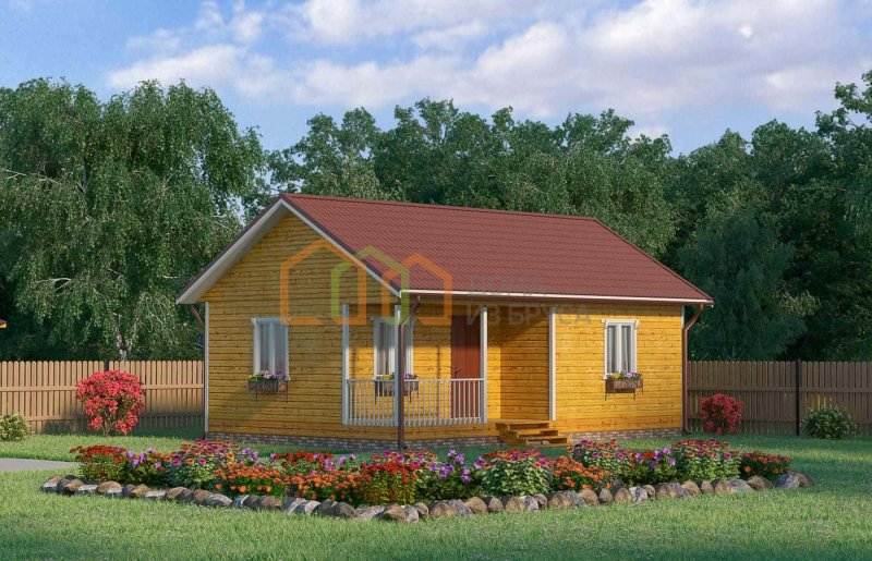 Одноэтажные дома из бруса 6х9