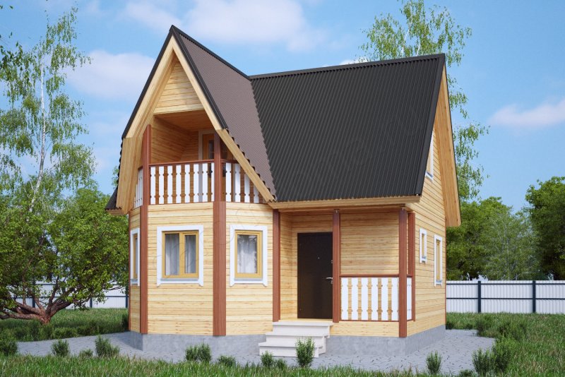 Дачный дом из бруса 6 на7