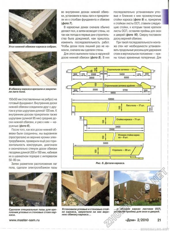 Каркасный дом без гвоздей