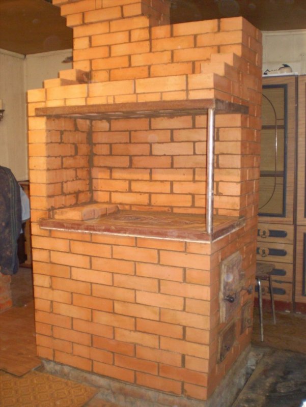 Кирпичная печь с плитой
