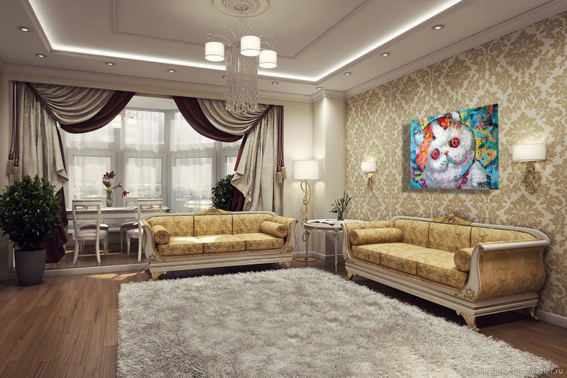 Гостиная комната классика