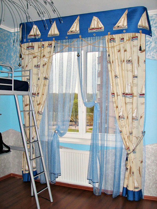 Ламбрекен в морском стиле