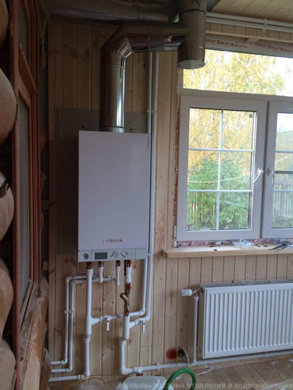Viessmann настенный газовый котел двухконтурный дымоход