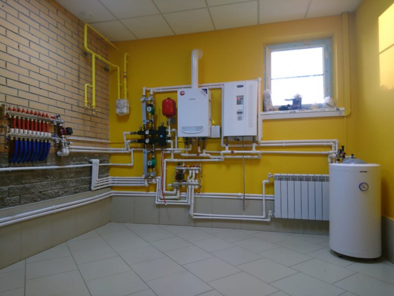 Монтаж газового котла Навьен