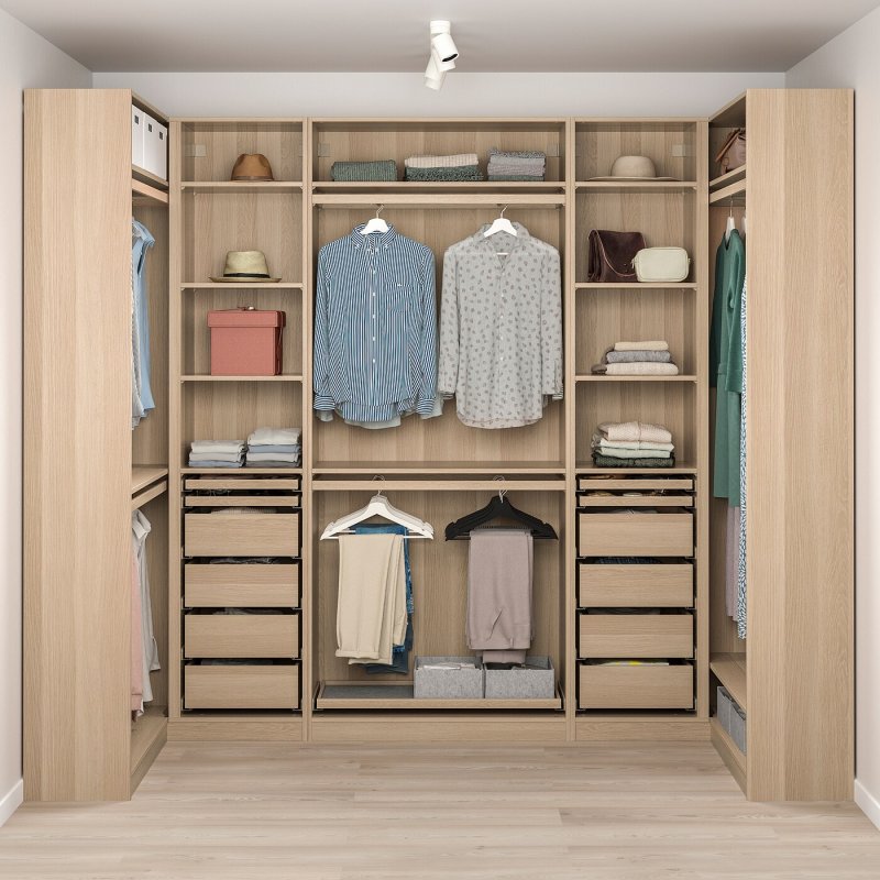 ПАКС / ТИССЕДАЛЬ гардероб, комбинация, белый/белый300x60x236 см