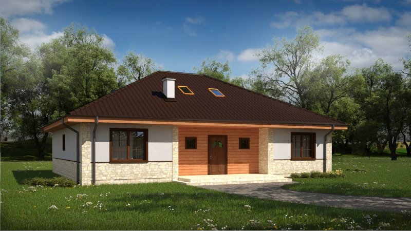 Кирпичный дом с гаражом