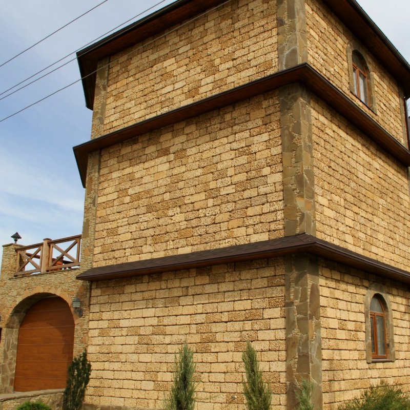 Крымский ракушечник фасад